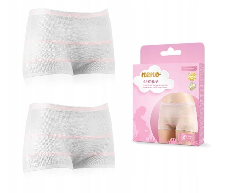 Neno, Sempre, wielorazowe majtki poporodowe, rozmiar M, 2 szt.