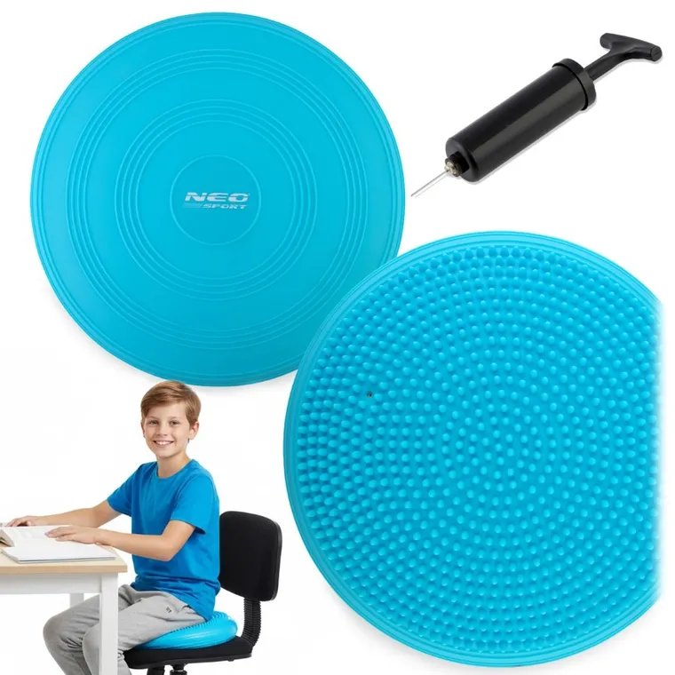 Neo-Sport, poduszka sensoryczna do ćwiczeń, niebieska, 33 cm