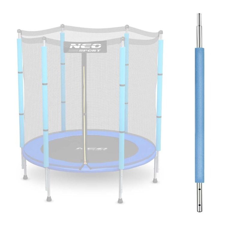 Neo-Sport, słupek dolny do trampoliny z siatką zewnętrzną, 4,5 ft, niebieski