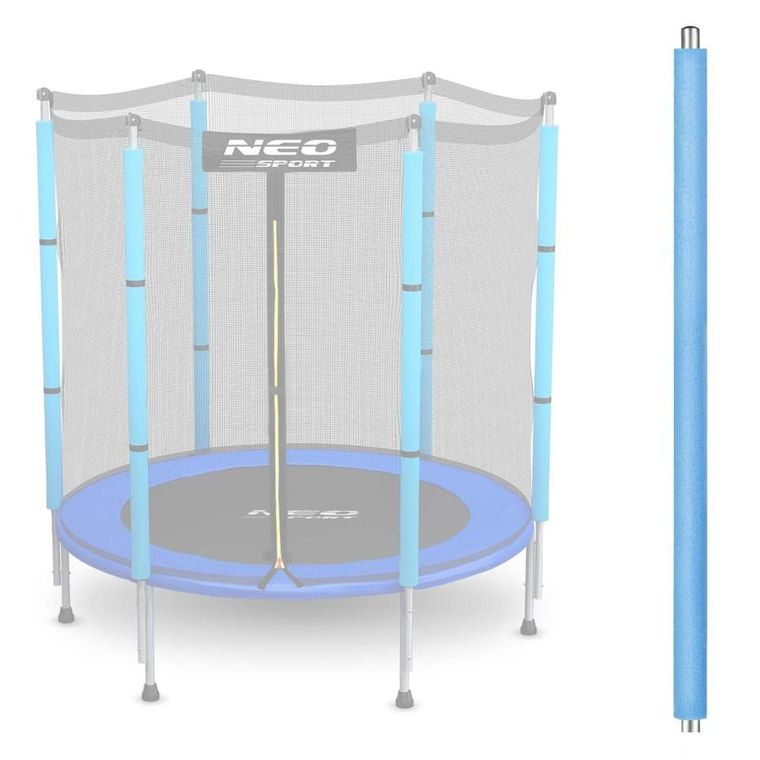 Neo-Sport, słupek górny do trampoliny z siatką zewnętrzną, 4,5 ft, niebieski