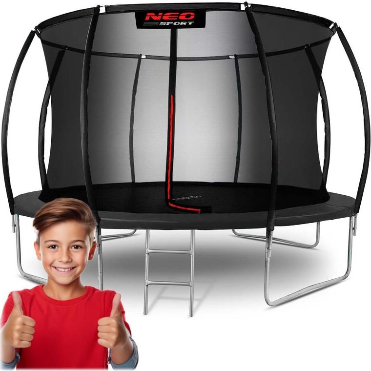 Neo-Sport, trampolina ogrodowa profilowana z siatką wewnętrzną, 14ft/435 cm