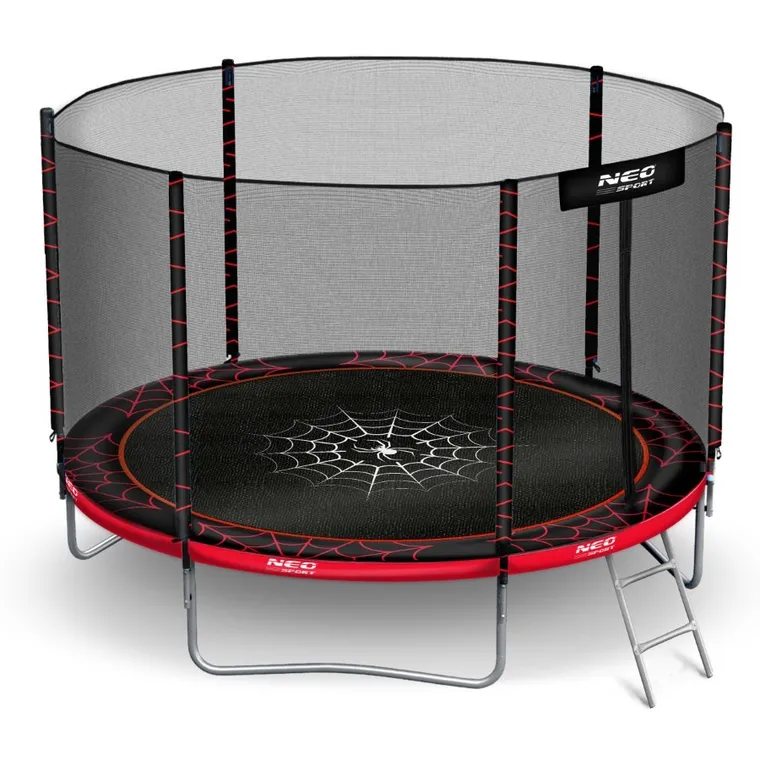 Neo-Sport, trampolina ogrodowa z siatką zewnętrzną i drabinką, 183 cm