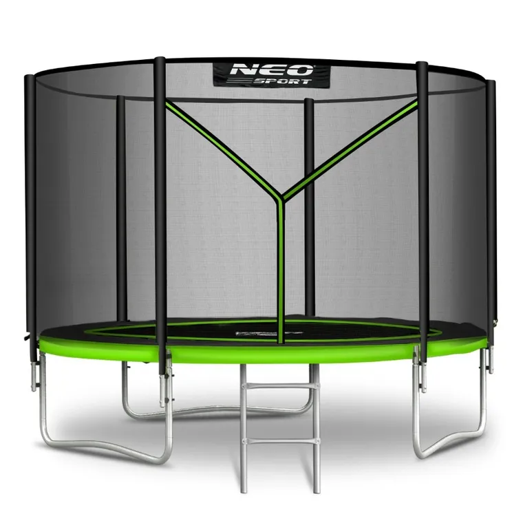 Neo-Sport, trampolina ogrodowa z siatką zewnętrzną i drabinką, 183 cm