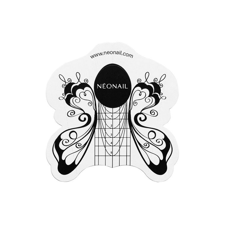 NeoNail, szablon Motyl do metody żelowej i akrylowej, 100 szt.
