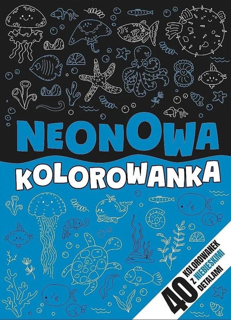 Neonowa kolorowanka. Niebieska
