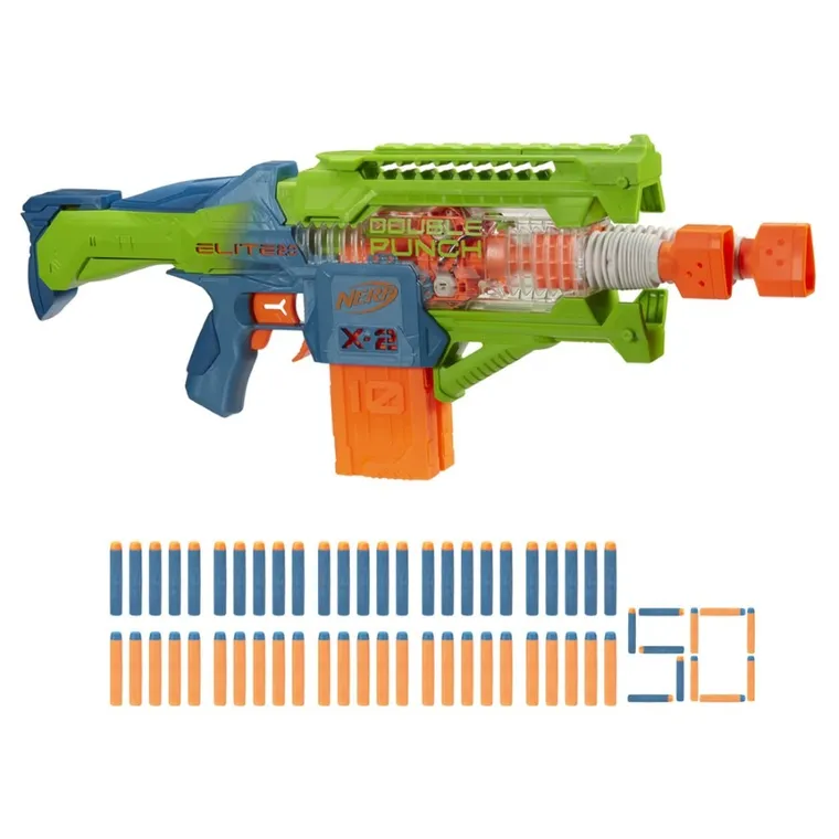 Nerf Elite 2.0, Double Punch, wyrzutnia i 50 strzałek