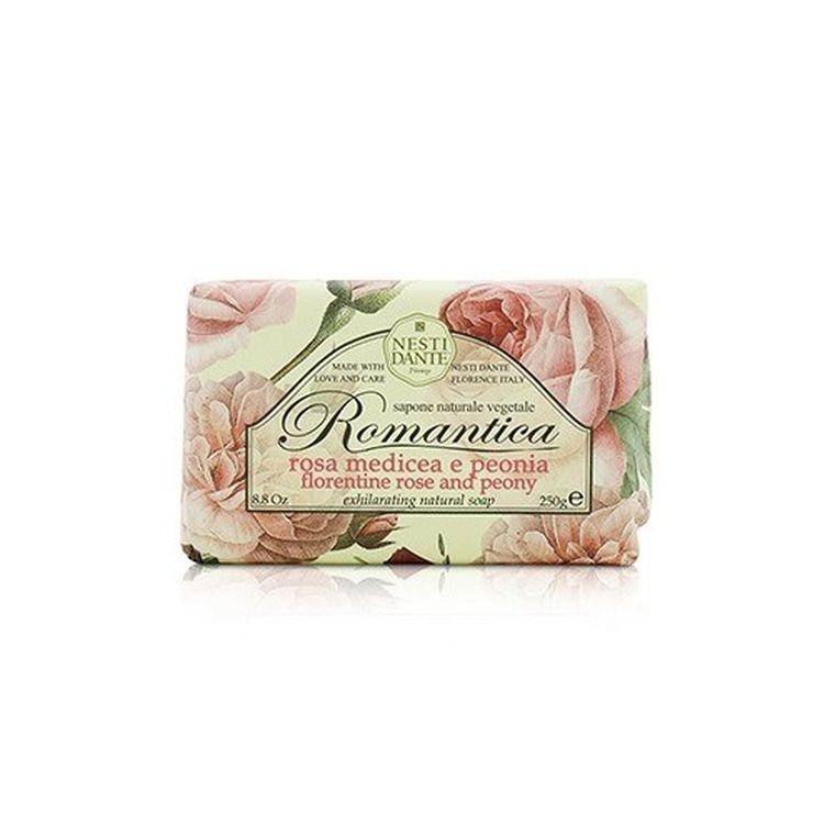 Nesti Dante, Romantica, mydło toaletowe, róża & peonia, 250 g