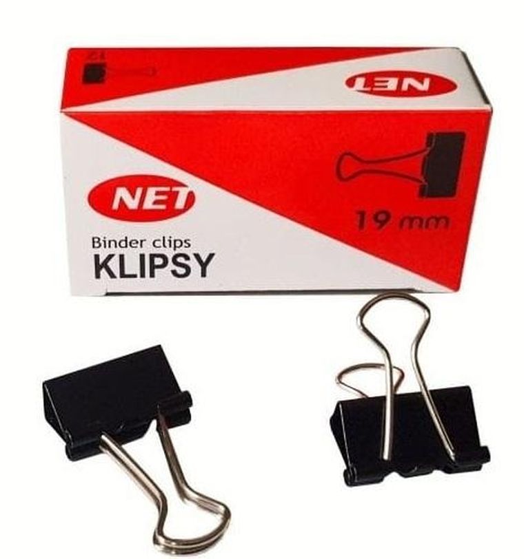 Net, klipsy, 19 mm, 12 szt.