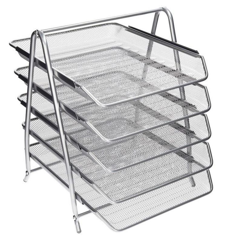 Net, półka na dokumenty, srebrna