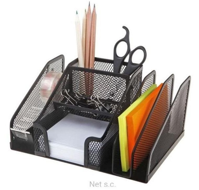Net, przybornik na biurko, czarny