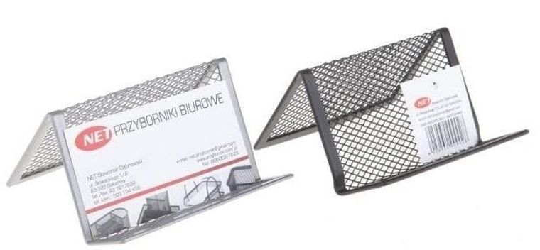 Net, wizytownik metalowy, czarny