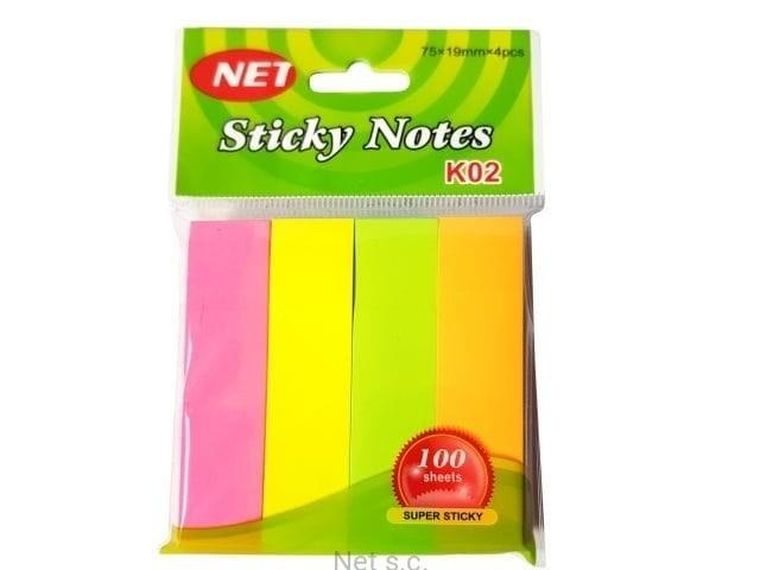 Net, zakładki indeksujące, neon, 400 szt.