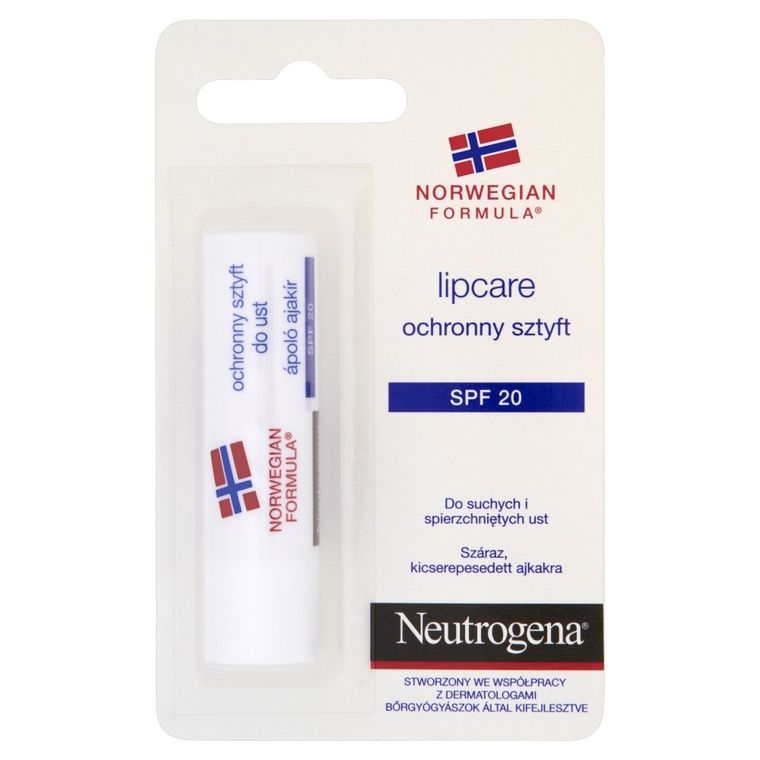 Neutrogena, Formuła Norweska, ochronny sztyft do ust, SPF 20, 4,8 g