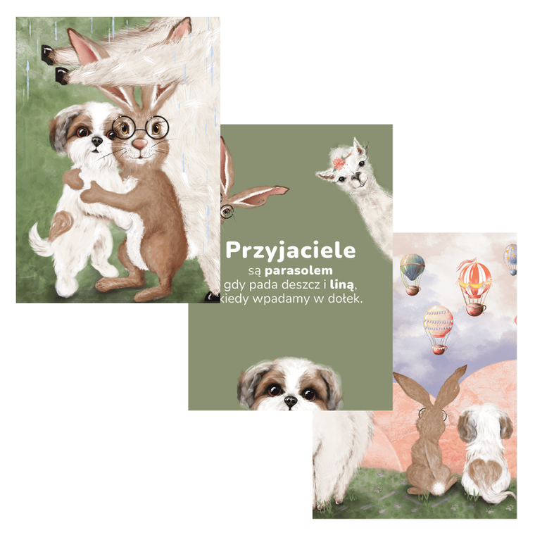 Neverending Store, plakaty A4 Przyjaźń, 3 szt.