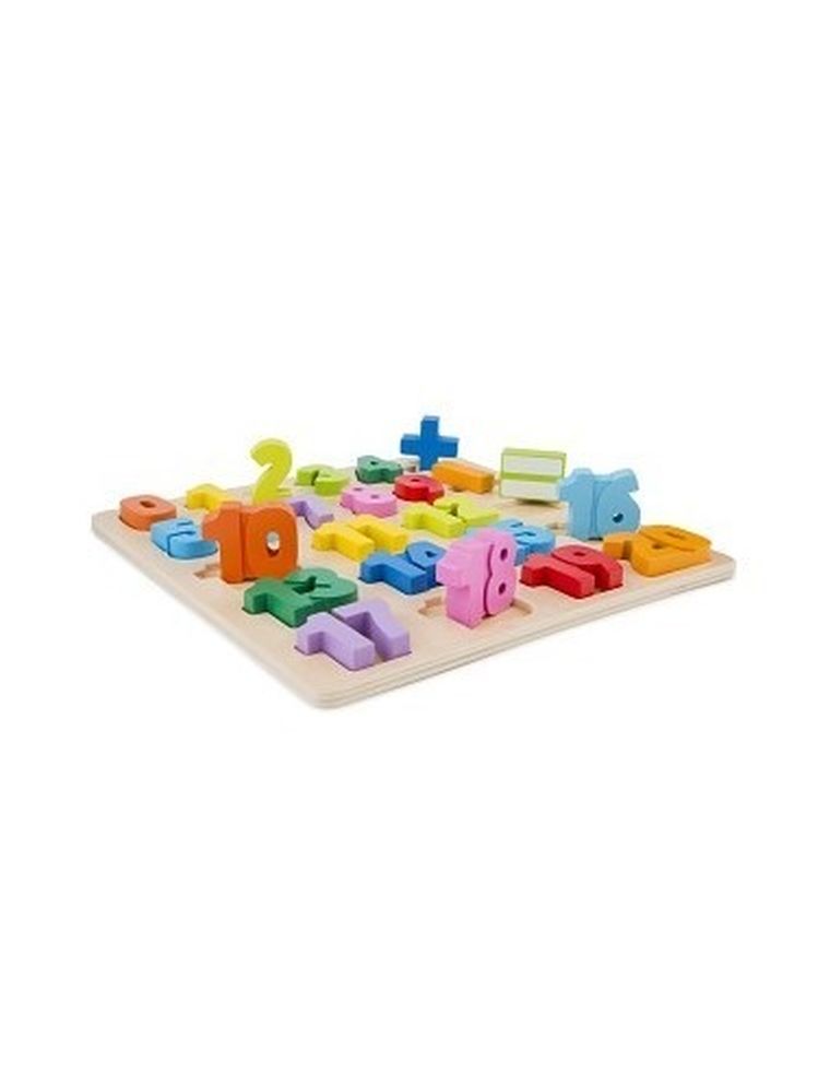New Classic Toys, liczby, drewniane puzzle, 24 elementy