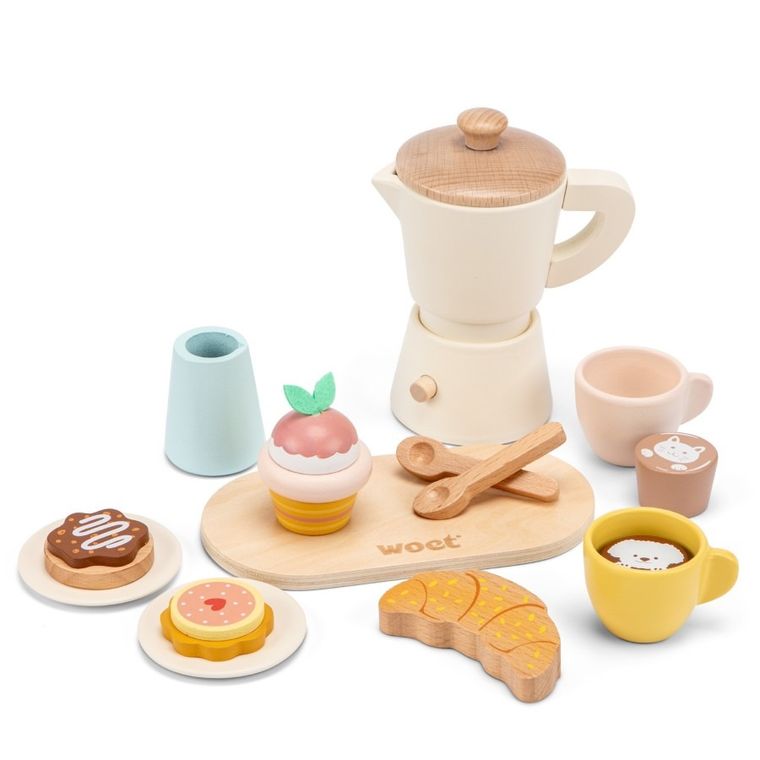 New Classic Toys, Woet, drewniany zestaw kawowy