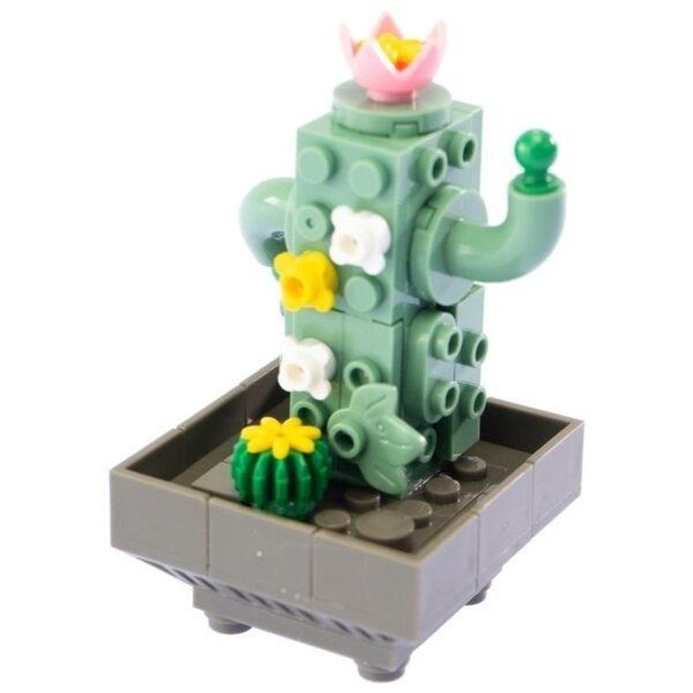 Nice Group, Mini Kwiaty, klocki konstrukcyjne, Kaktus, 136 elementów
