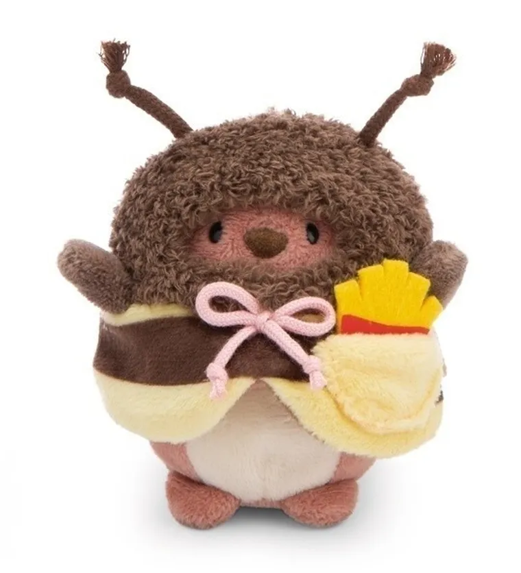 Nici, MyMochi, Miś Nomo z frytkami i kostiumem pszczółki, maskotka w pudełku prezentowym, 8 cm