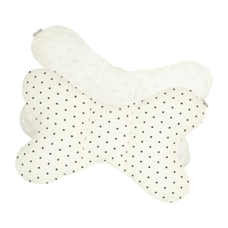 Nicol, Kropki, poduszka antywstrząsowa, motylek, ecru