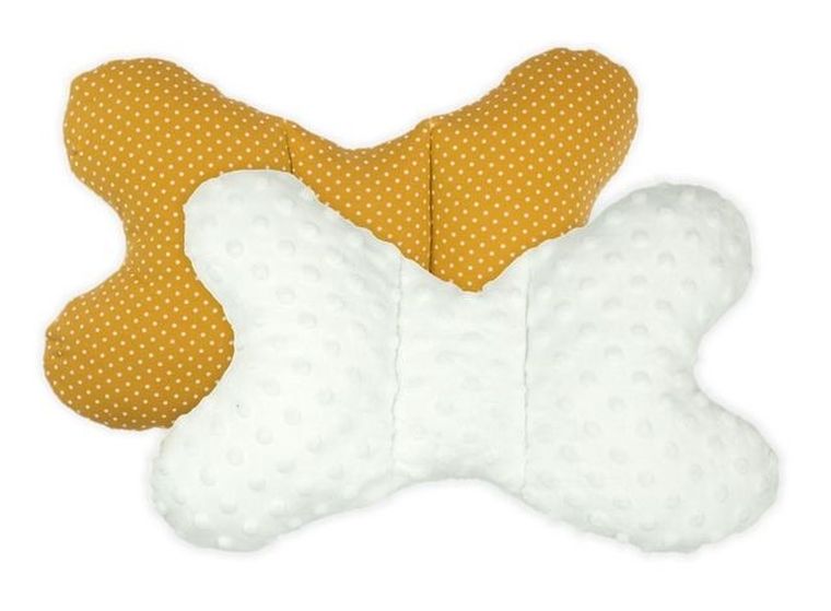 Nicol, Kropki, poduszka antywstrząsowa, motylek, minky, musztardowa