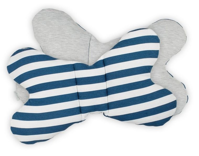 Nicol, motylek, poduszka, niebiesko-biała