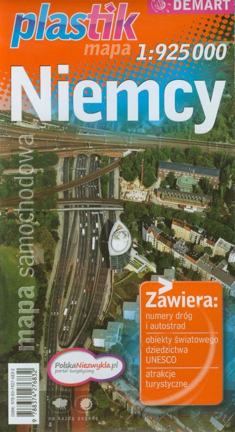 Niemcy See it. Mapa samochodowa 1: 925 000