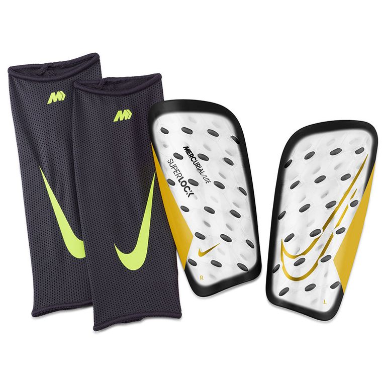 Nike, nagolenniki piłkarskie, Mercurial Lite Super Lock DN3609-101, rozmiar L