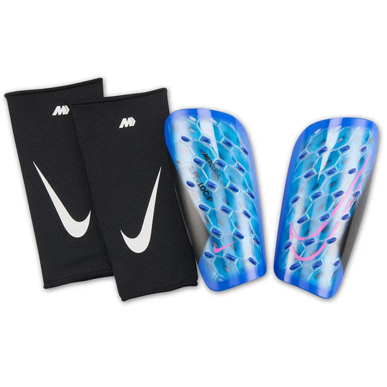 Nike, nagolenniki piłkarskie, Mercurial Lite SuperLock DN3609-458, rozmiar M