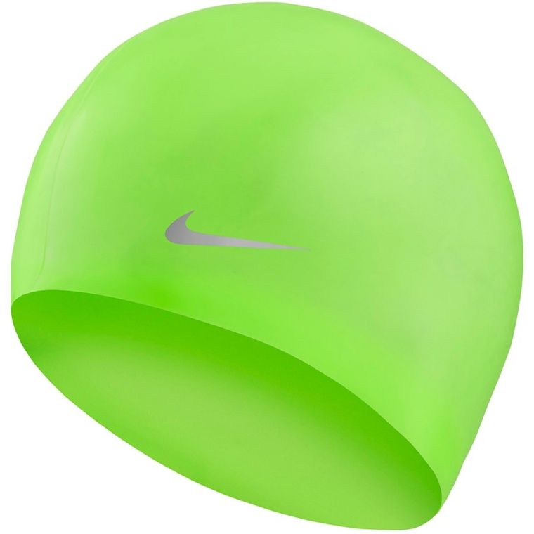 Nike, Youth, silikonowy czepek pływacki, rozmiar junior, limonkowy