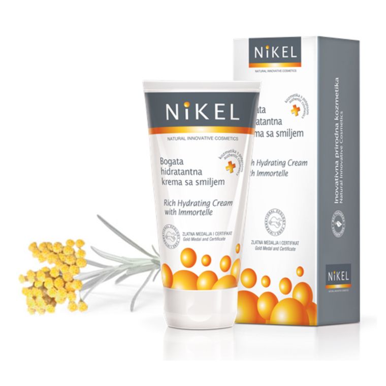 Nikel, Bogaty krem nawilżający z wyciągiem z kwiatu immortelle, 50 ml