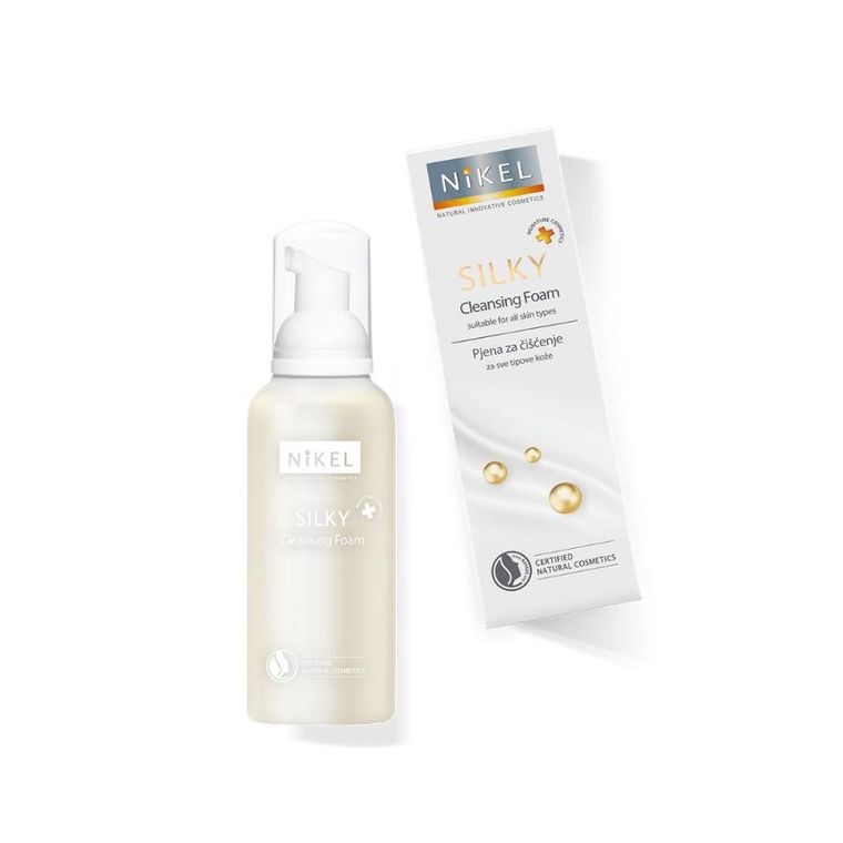 Nikel, Silky, pianka czyszcząca na bazie wody różanej, butelka, 150 ml