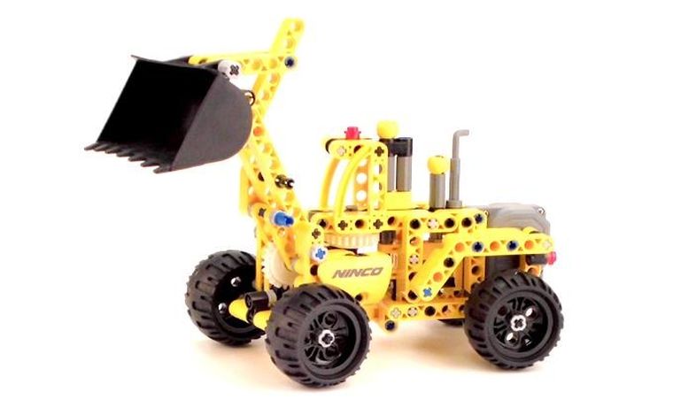 Ninco Tecnic, Koparka z napędem pull-back, klocki, 213 elementów