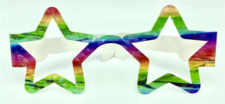 Ninvest, okulary papierowe, gwiazdki, 6 szt.