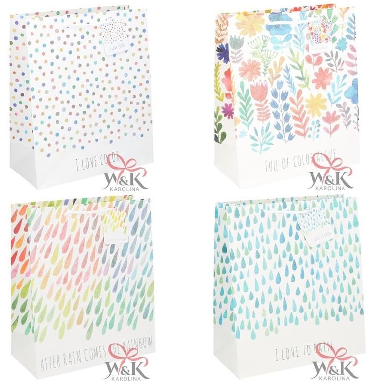 Ninvest, torebka upominkowa, brokatowa, rozmiar M