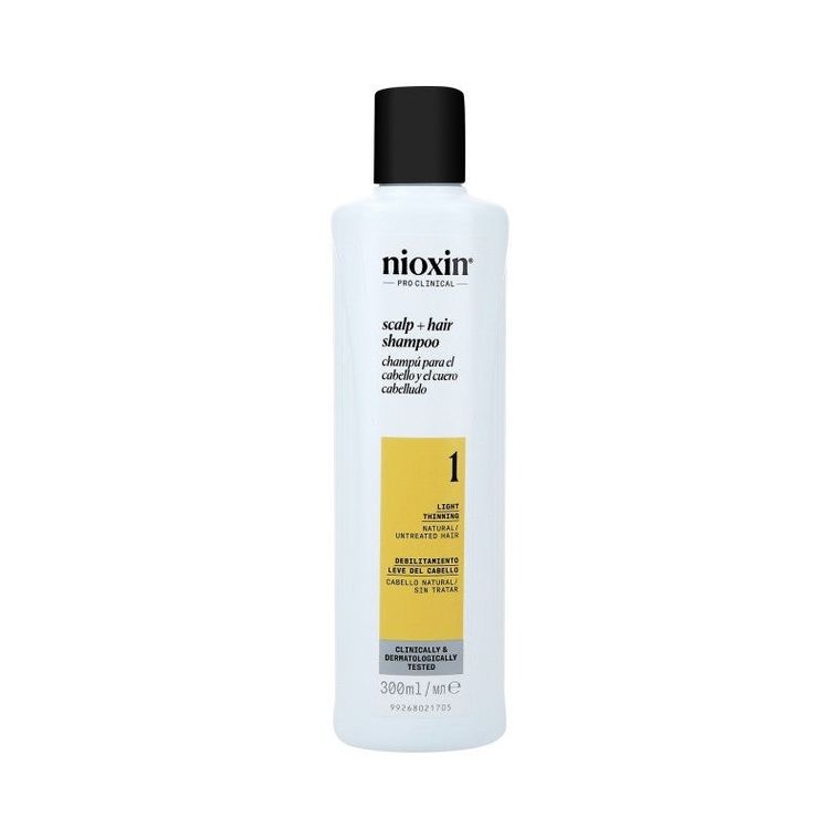 Nioxin, Scalp 1 Cleanser Shampoo, szampon oczyszczający do włosów naturalnych, lekko przerzedzonych, 300 ml