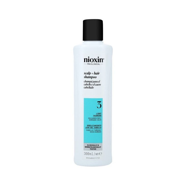 Nioxin, Scalp 3 Cleanser Shampoo, szampon oczyszczający do włosów farbowanych, lekko przerzedzonych, 300 ml