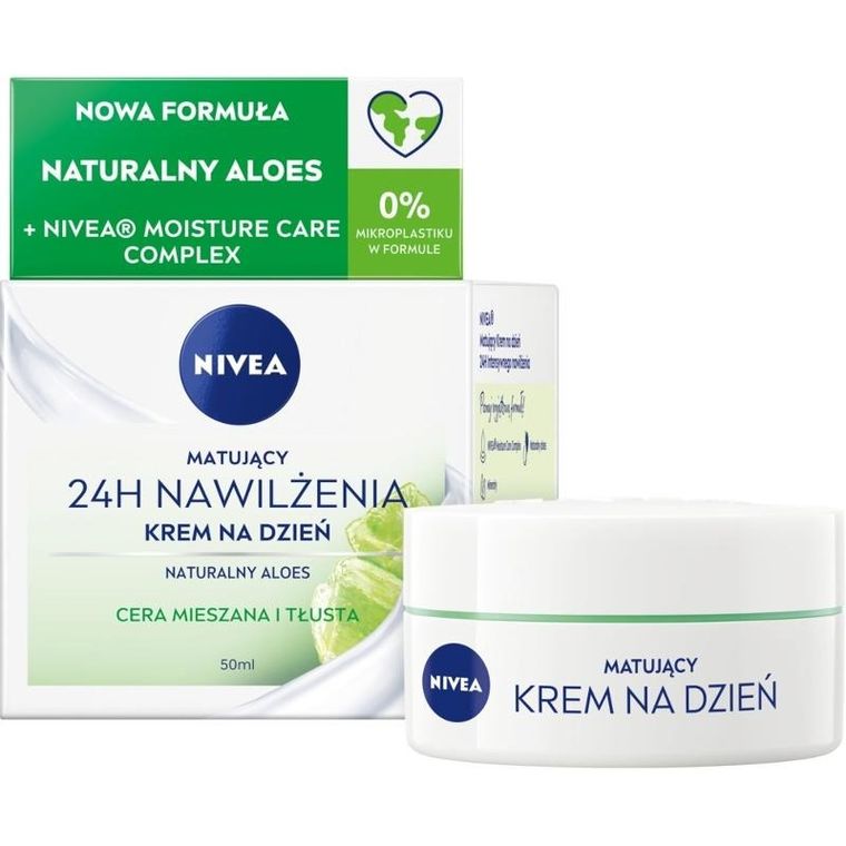 Nivea, 24h nawilżenia, matujący krem na dzień do cery mieszanej i tłustej, 50 ml
