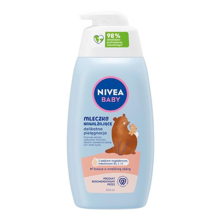 Nivea, Baby, mleczko nawilżające delikatna pielęgnacja, 500 ml
