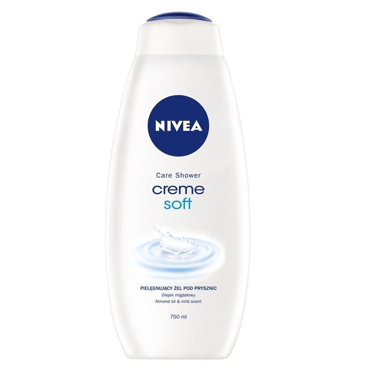 Nivea, Creme Soft, Care Shower, pielęgnujący żel pod prysznic, 750 ml