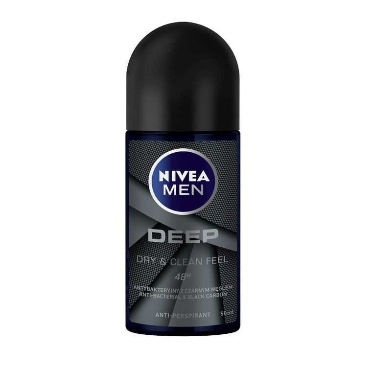 Nivea, Deep, dezodorant roll-on, męski, 50 ml