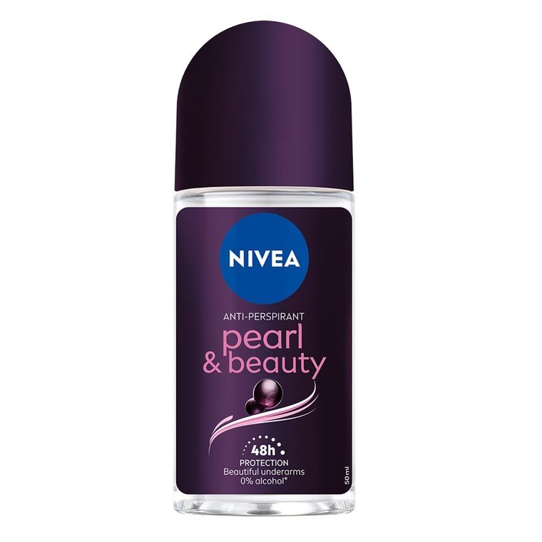 Nivea, dezodorant, pearl&beauty, black, roll-on, 50 ml