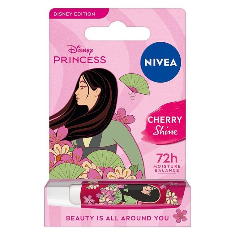 Nivea, Disney Edition, pielęgnująca pomadka do ust, Cherry Shine, 4.8g