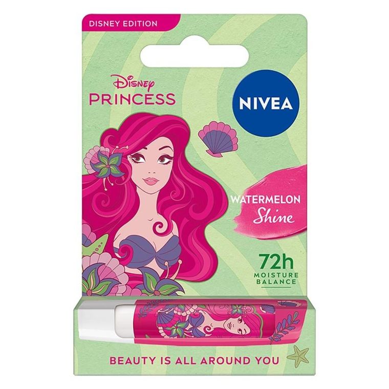 Nivea, Disney Edition, pielęgnująca pomadka do ust, Watermelon Shine, 4.8g