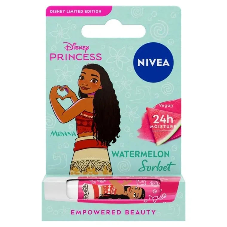 Nivea, Disney Princess, pielęgnująca pomadka do ust, Watermelon Sorbet Vaiana, 48g