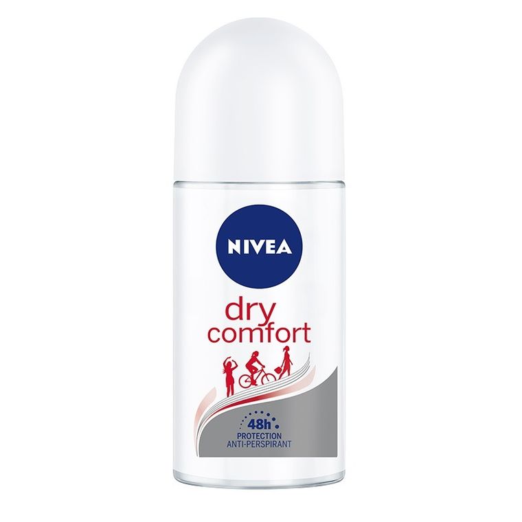 Nivea, Dry ComFort, dezodorant, roll-on, damski, 50 ml