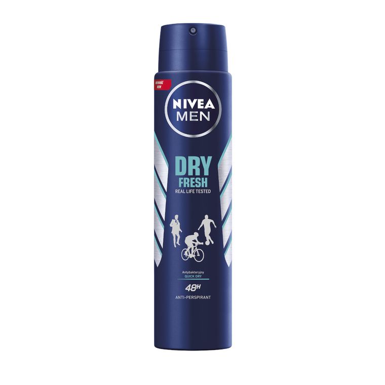 Nivea, Dry Fresh, dezodorant w sprayu męski, 250 ml