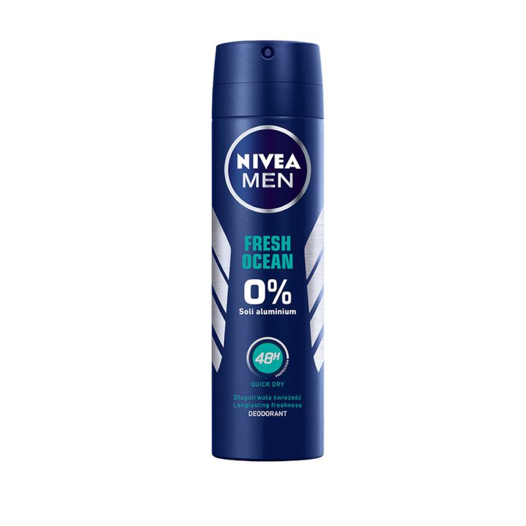 Nivea, Fresh Ocean, męski antyperspirant w sprayu, 150 ml