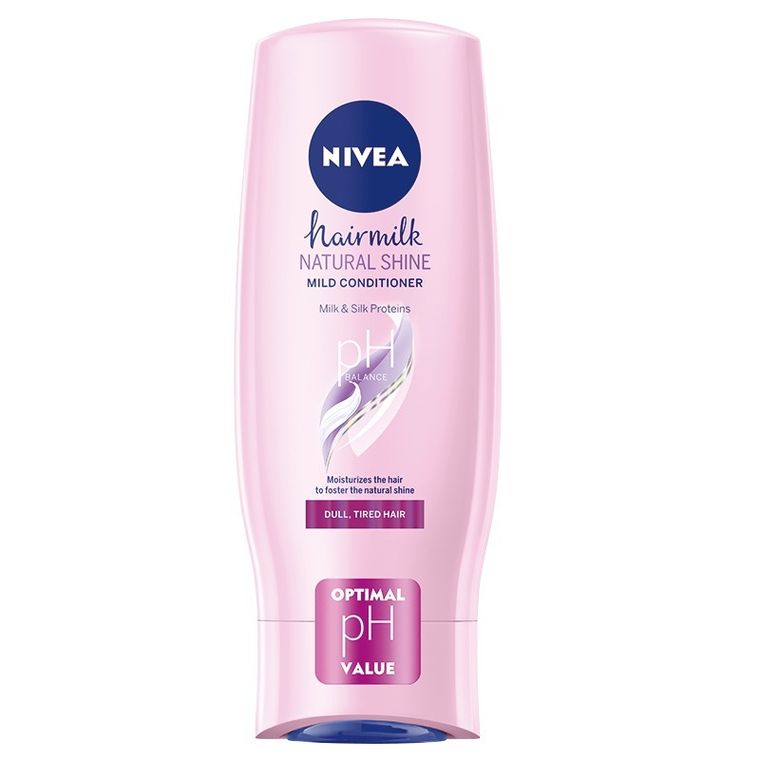 Nivea, Hairmilk Natural Shine, łagodna odżywka wyzwalająca blask włosów, 200 ml
