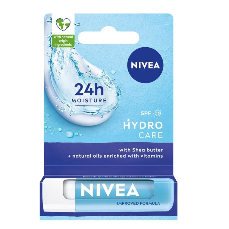 Nivea, Hydro Care, pielęgnująca pomadka do ust, 4.8g
