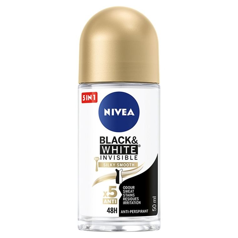 Nivea, Invisible Silky Smooth, damski dezodorant roll-on, 50 ml